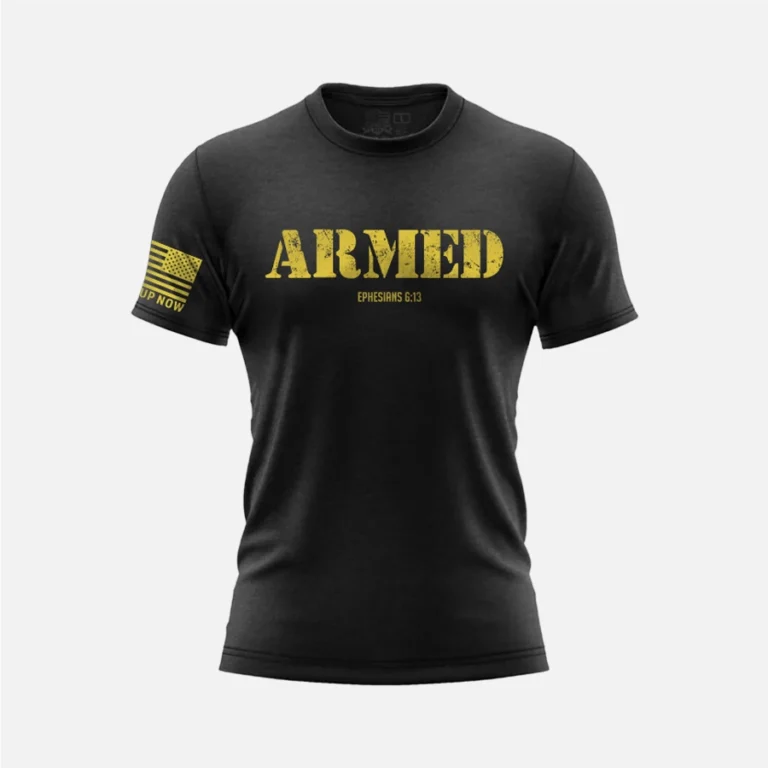 ARMOR OF GOD CHRISTIAN T-SHIRT – ARMED (EPH. 6:13)
