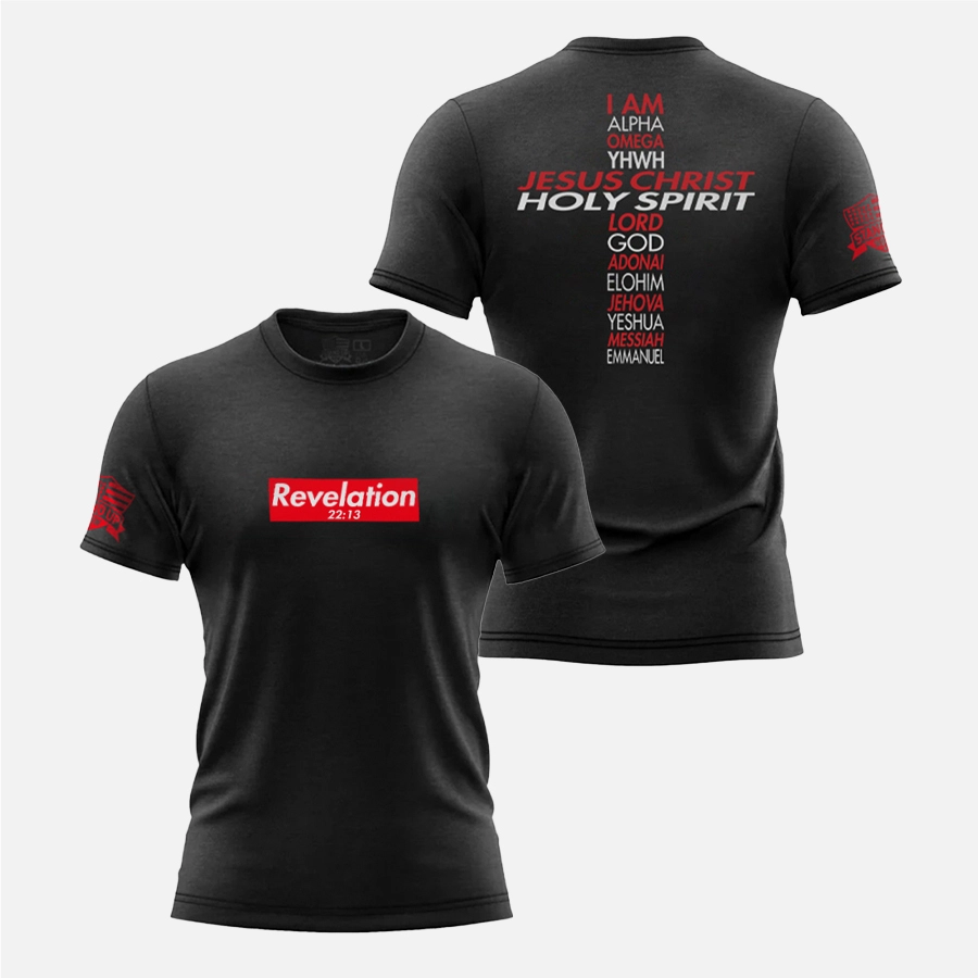 ALPHA & OMEGA – REVELATION 22:13 NAMES OF GOD CHRISTIAN SHIRT