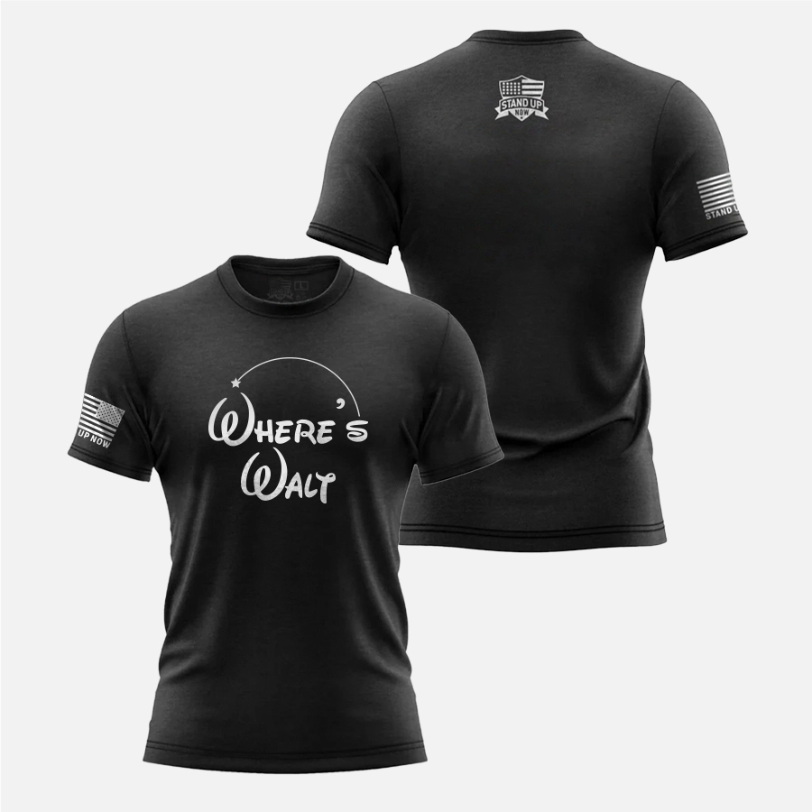 The perfect shirt for men to wear to Disney world. This Where's Walt shirt is a BOLD statement in the midst of the madness