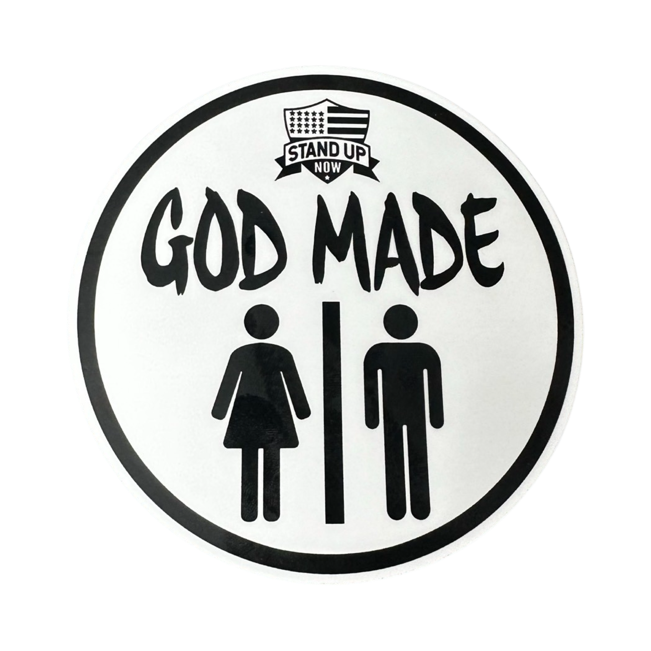 GOD MADE MAN & WOMAN DECAL