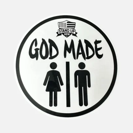 GOD MADE MAN & WOMAN DECAL