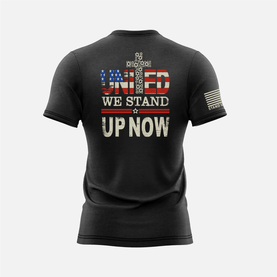 Beautiful united we stand patrioptic christian shirt design.