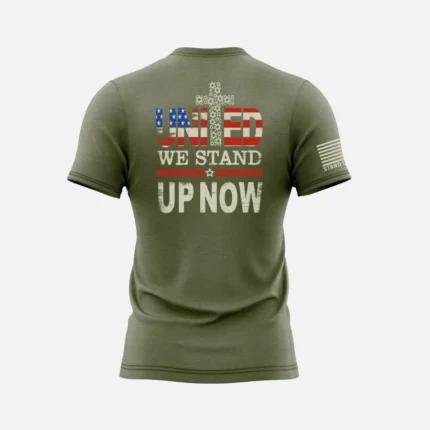 Beautiful united we stand patrioptic christian shirt design.