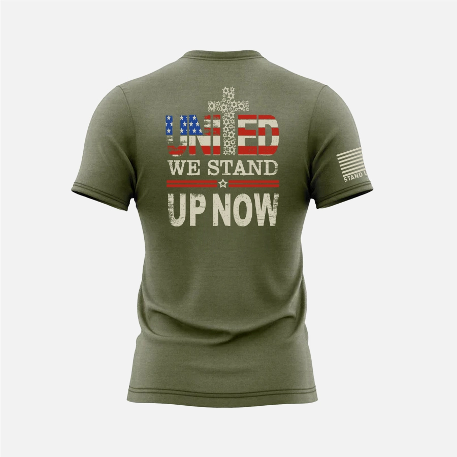 Beautiful united we stand patrioptic christian shirt design.