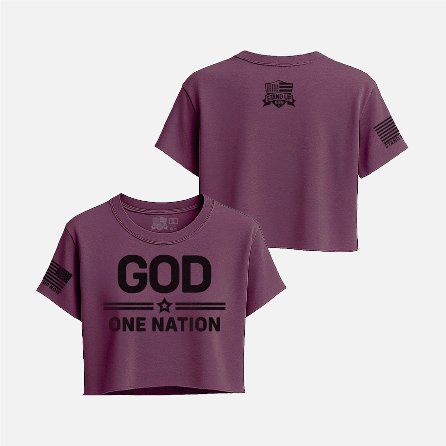 ONE NATION UNDER GOD CROP TOP