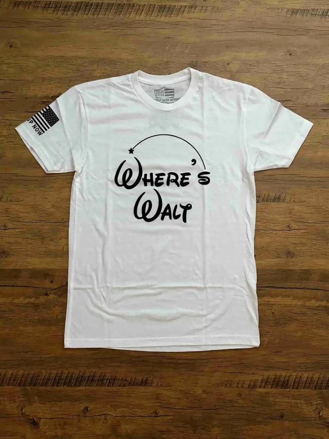 The perfect shirt for men to wear to Disney world. This Where's Walt shirt is a BOLD statement in the midst of the madness