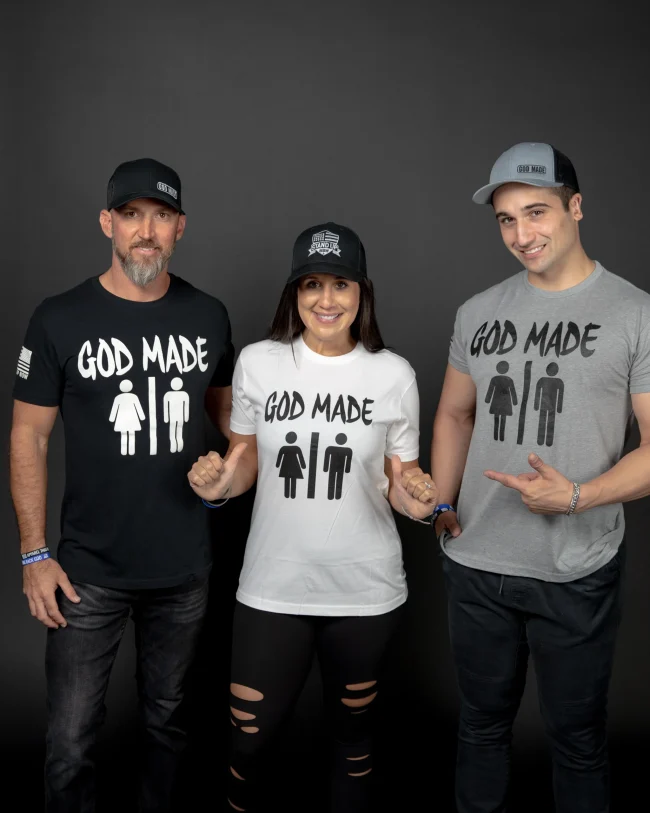 This Powerful GOD MADE MAN & WOMAN T-Shirt is not only BOLD but comfortable. Available in many colors