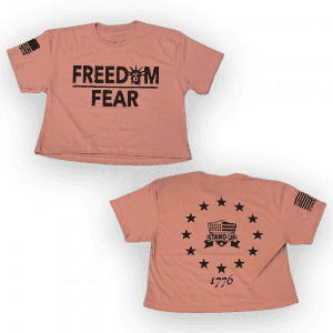 Freedom over Fear Womens Crop Top