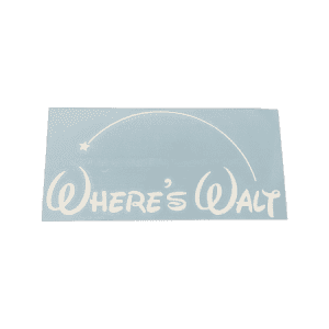 Where's Walt Decal - White