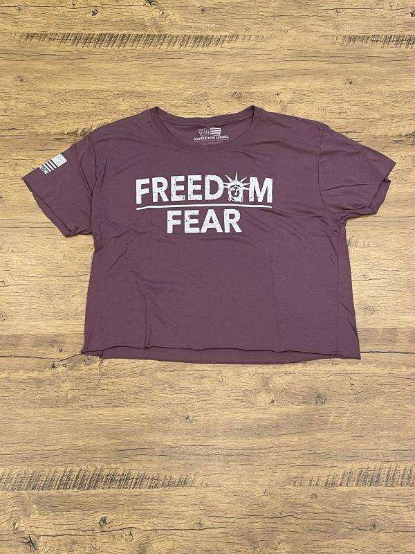 Freedom over Fear Womens Crop Top
