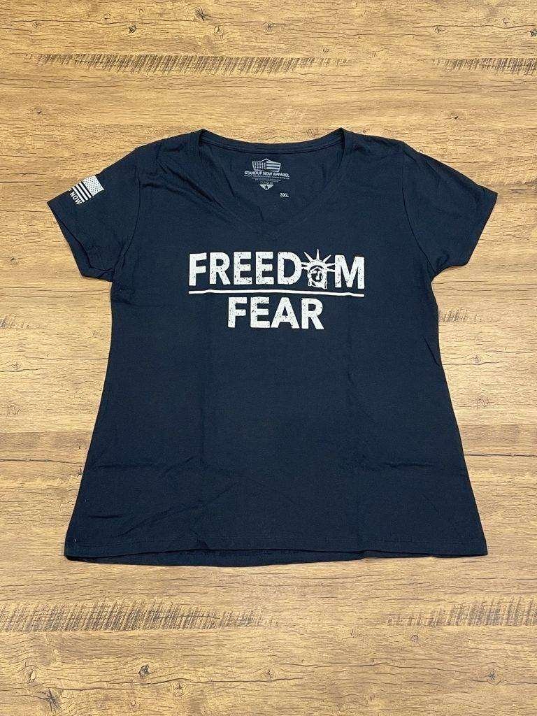 Freedom over Fear -Womens cut V-neck
