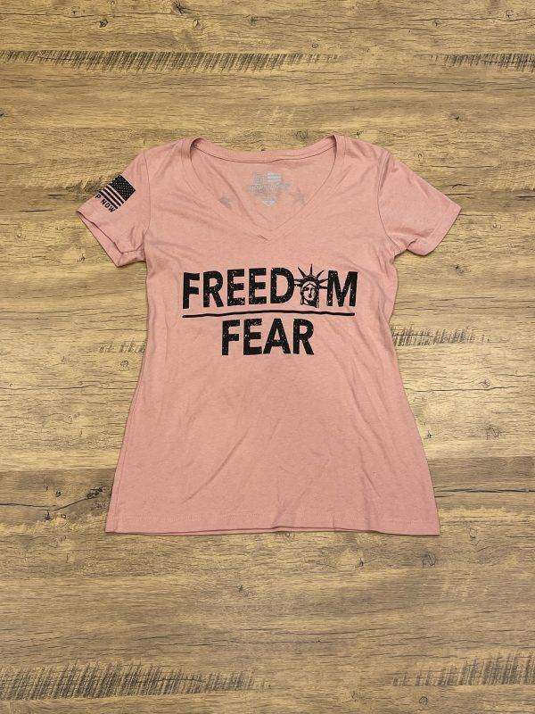 Freedom over Fear -Womens cut V-neck