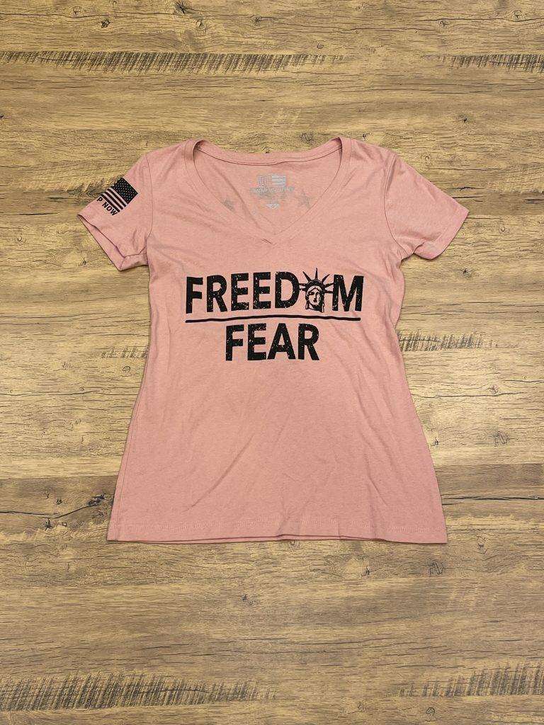 Freedom over Fear -Womens cut V-neck