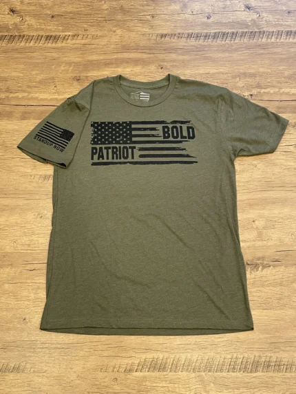 BOLD PATRIOT MILITARY GREEN T-shirt