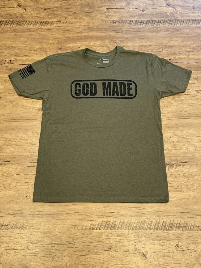 GOD MADE- Military Green T-shirt