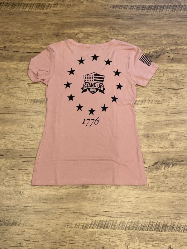 Freedom over Fear Women's V-Neck Desert Pink Tee
