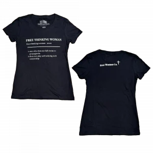 Calling all Free Thinking Women - Free Women Co has this powerful and comfortable - Ladies crew neck black shirt