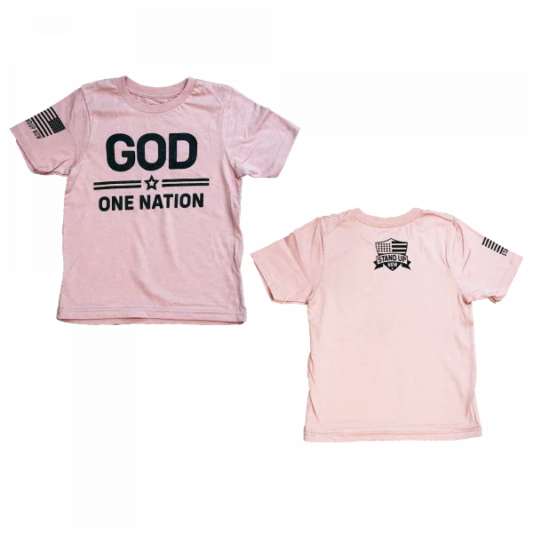 This One Nation under GOD patriotic shirt for youth is so soft and comfortable. The powerful conservative patriotic design is perfect. This quality shirt comes in green and pink