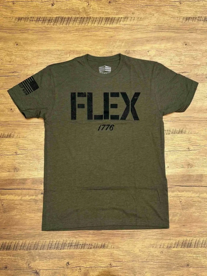 1776 Patriotic T-shirt - FLEX YOUR RIGHTS - 1776 - Mens Patriotic T-Shirt comes in grey, black, green, white, navy & sand