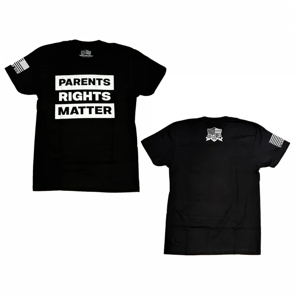 Stand Up Now in this powerful Parental Rights Matter Shirt. This is patriotic shirt comes in black and white