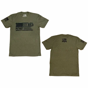 The Best Patriotic shirt you can find. This BOLD PATRIOT shirt is a powerful American Statement. Not only is it a STRONG SHIRT but its comfortable too. Comes in Black, Green, Sand & grey color