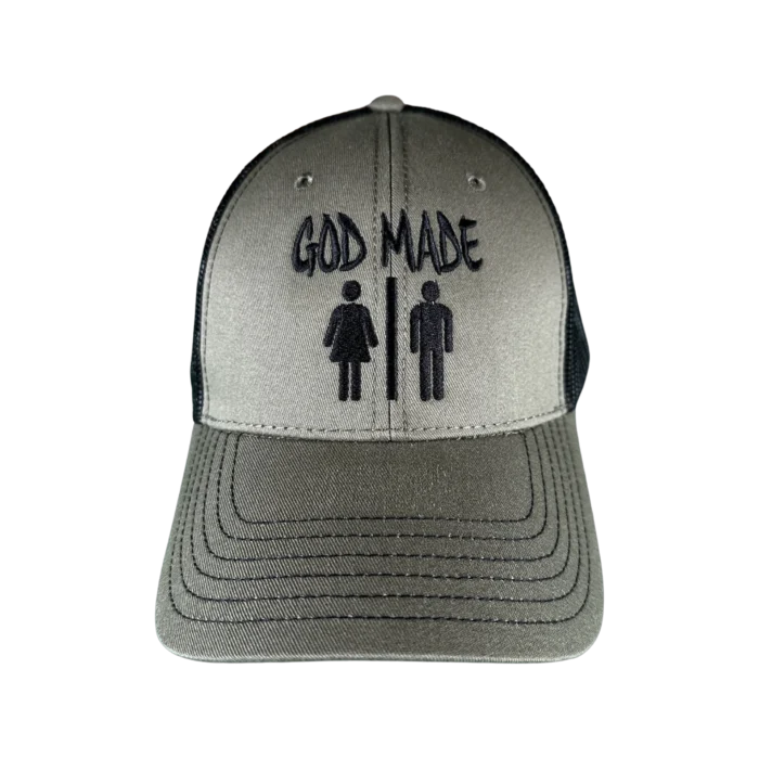 this GOD MADE MAN & WOMAN Hat gives a powerful statement. Be Bold in this ultra conservative hat. Stand Up Now and share TRUTH for all to see