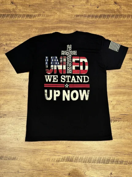 Beautiful united we stand christian shirt design.