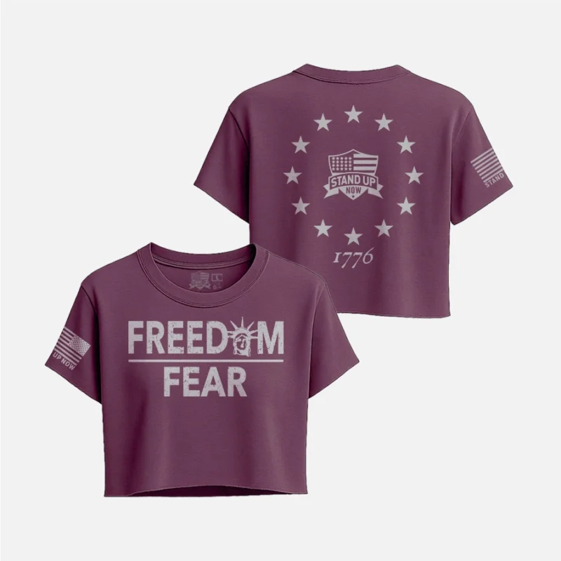 FREEDOM OVER FEAR CROP TOP