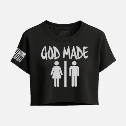 GOD MADE MAN & WOMAN - WOMEN'S CROP TOP