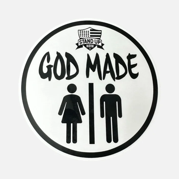 GOD MADE MAN & WOMAN DECAL