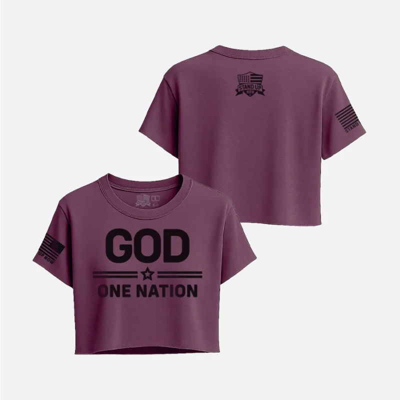 Home 51 ONE NATION UNDER GOD CROP TOP