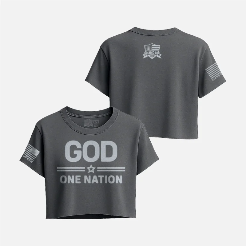 ONE NATION UNDER GOD CROP TOP