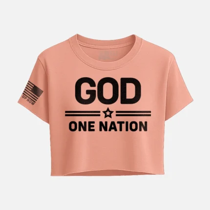 ONE NATION UNDER GOD CROP TOP