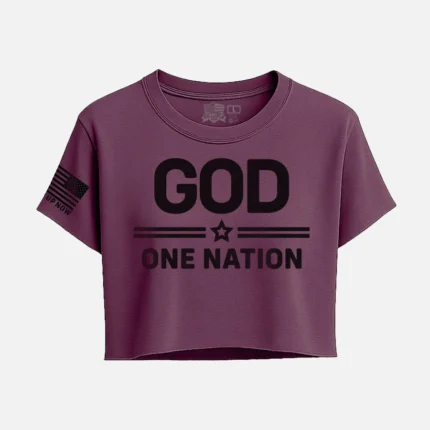 ONE NATION UNDER GOD CROP TOP